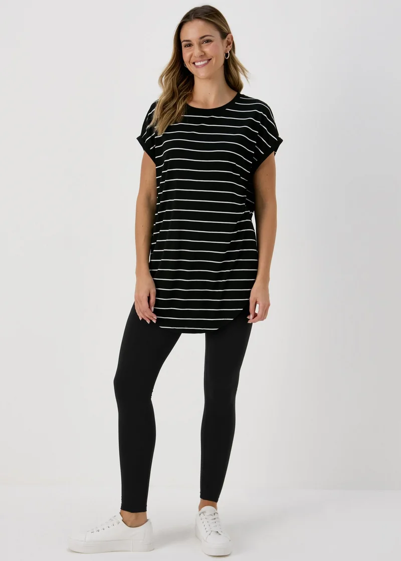 2-Pack Cotton Leggings Black