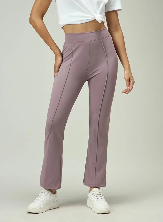 Fitted Flared Leggings Purple