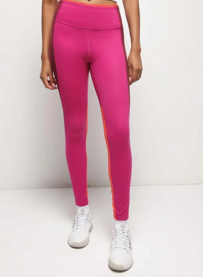 7/8 Panelled Leggings Pink