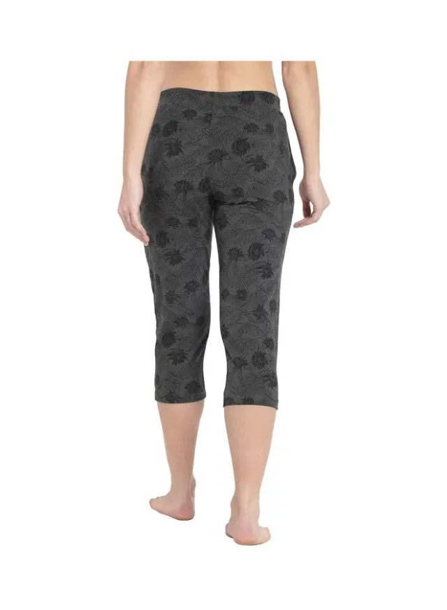 Women's Floral High-Rise Capri Pants with Elastic Waistband – image 2