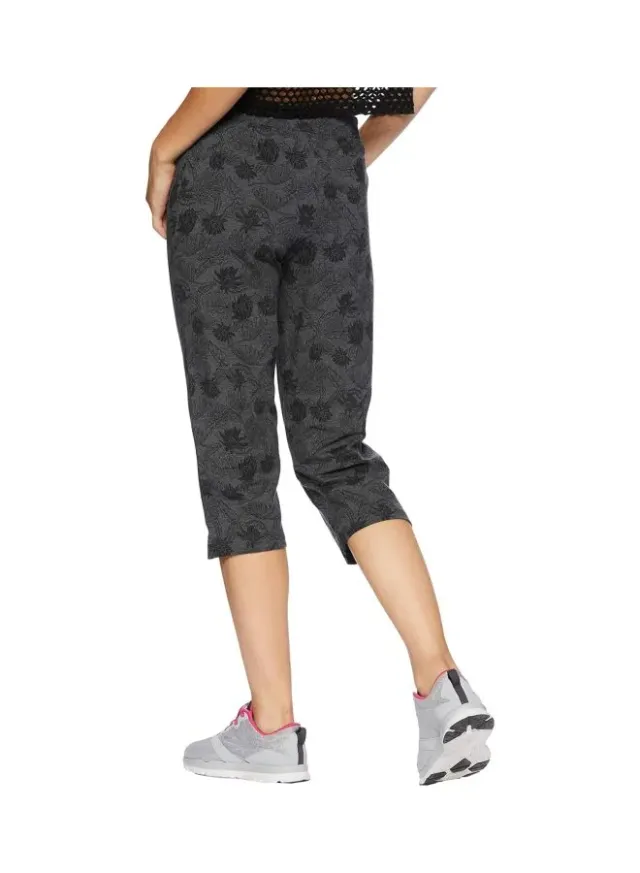 Women's Floral High-Rise Capri Pants with Elastic Waistband – image 3