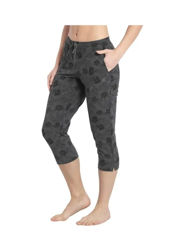 Women's Floral High-Rise Capri Pants with Elastic Waistband – image 4