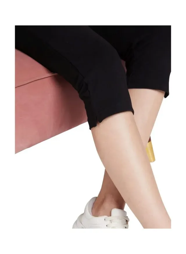 Women's Floral High-Rise Capri Pants with Elastic Waistband – image 6
