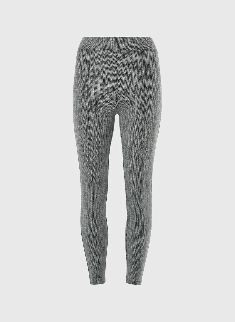 Herringbone Leggings Black