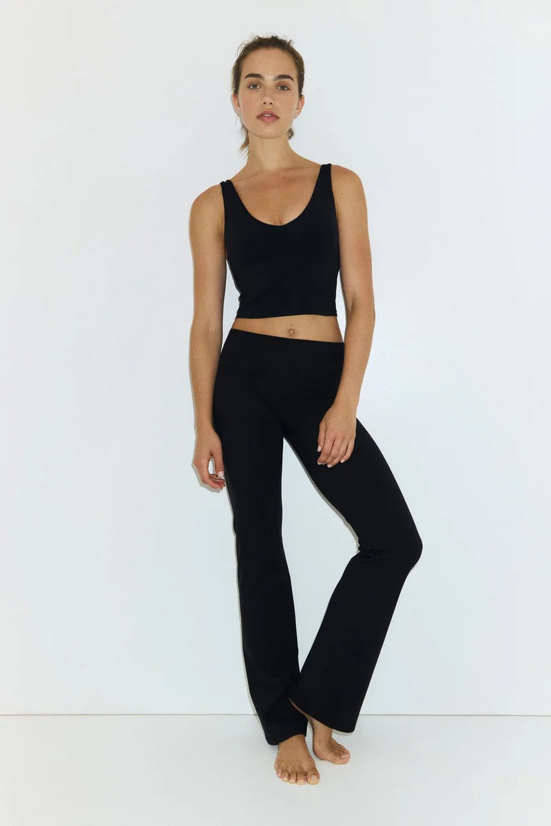 Low Waist Flared Sports Leggings
