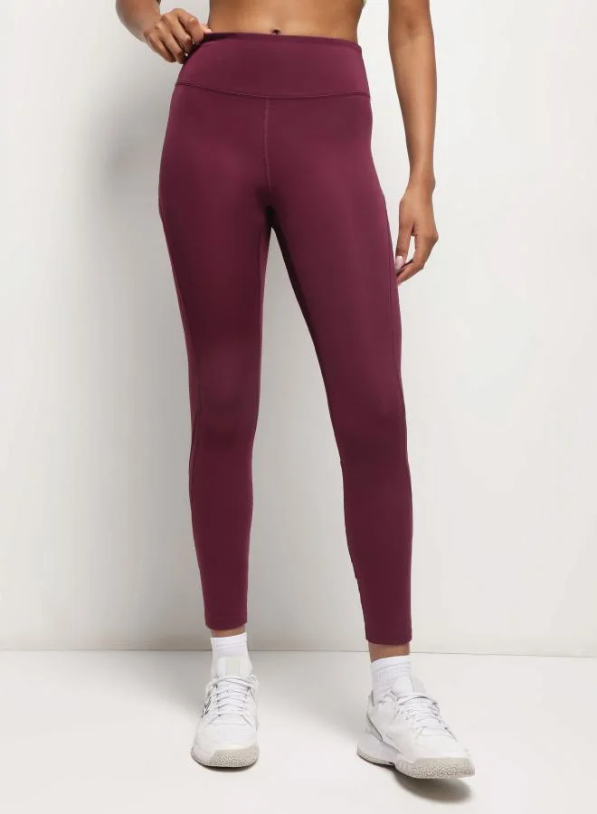 7/8 HIIT Mesh Hem Leggings Plum Purple