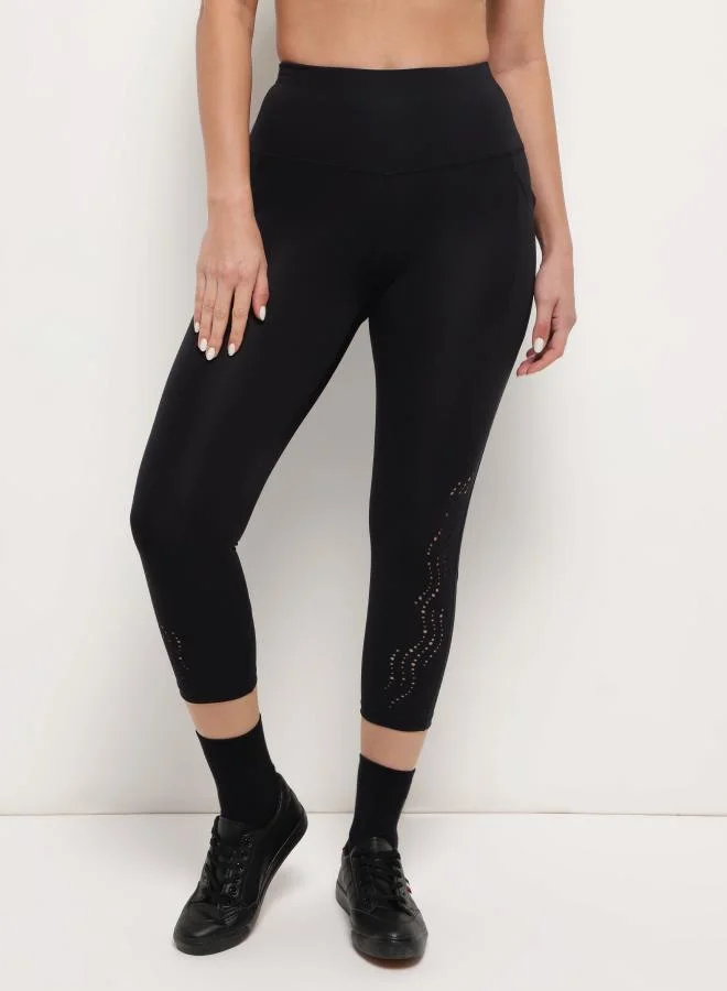 Women's 7/8 Sports Leggings Black