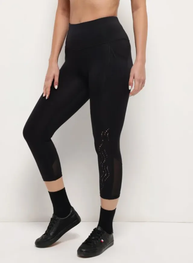 Women's 7/8 Sports Leggings Black – image 2