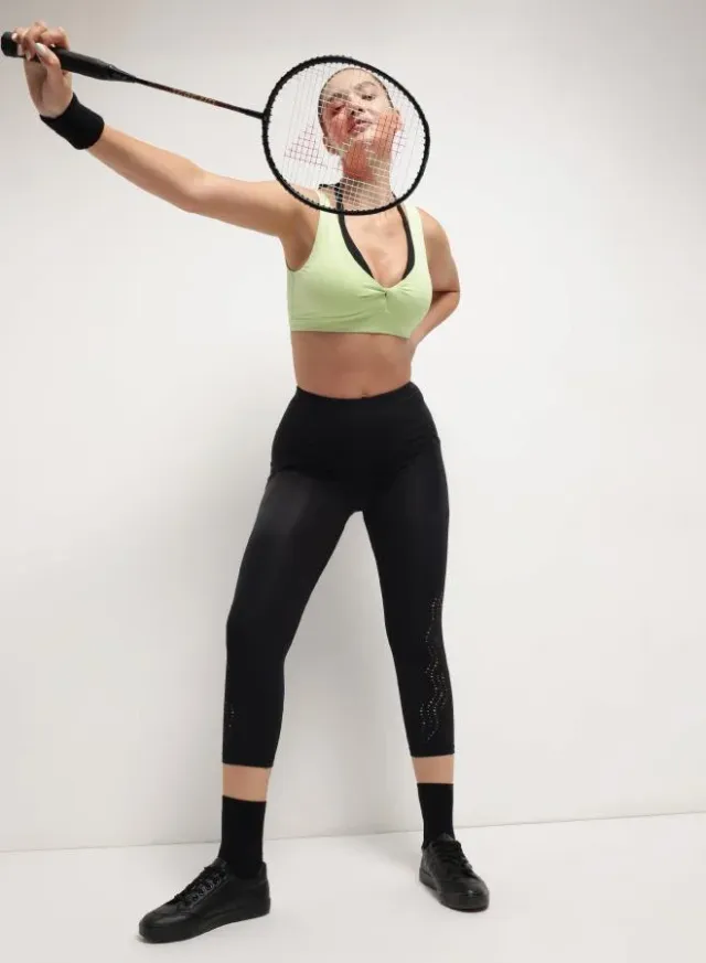 Women's 7/8 Sports Leggings Black – image 7