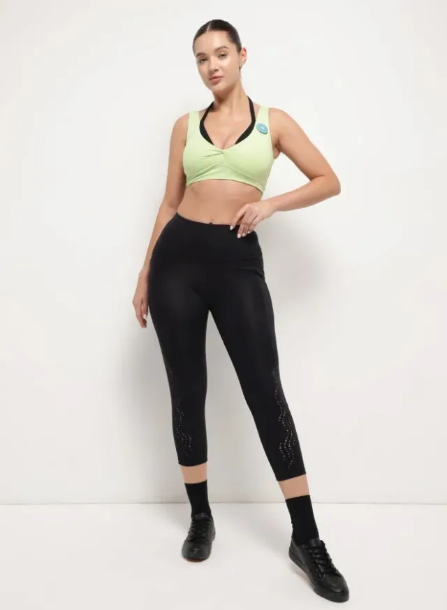 Women's 7/8 Sports Leggings Black – image 8
