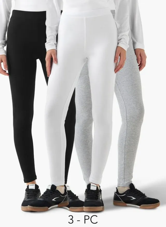 3-Pack Elastic Full-Length Leggings