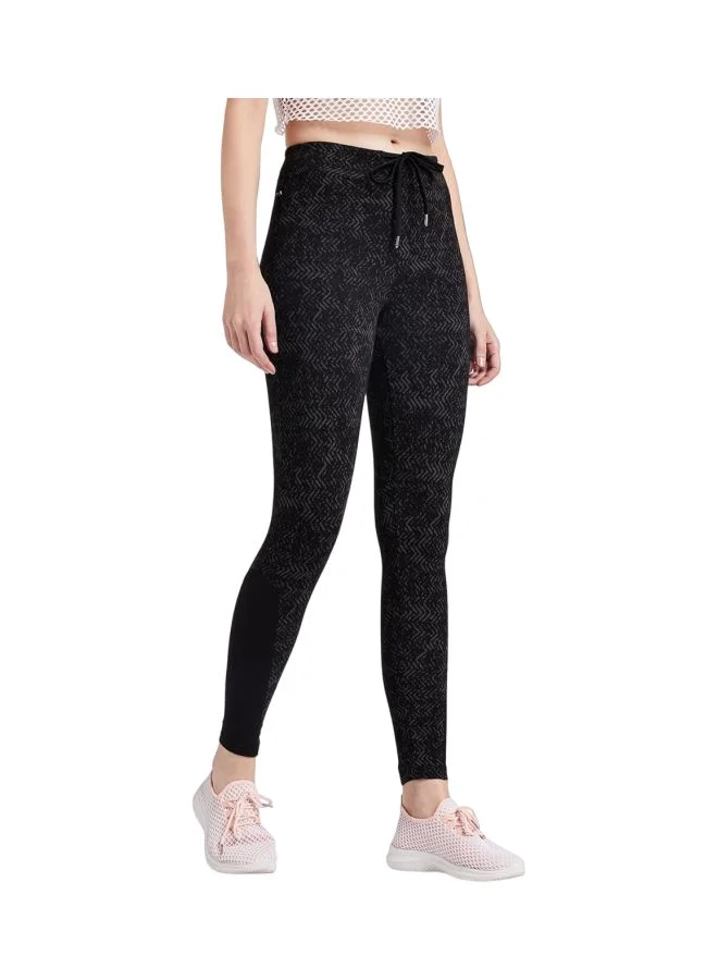 Women Slim Fit Cotton Elastane Leggings Imperial Blue Melange
