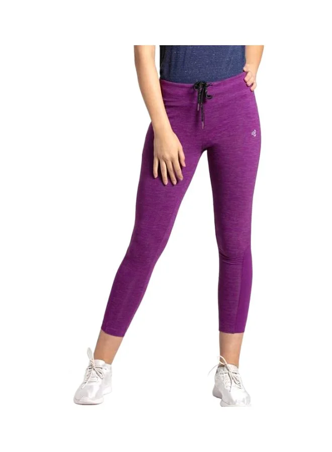 Women Slim Fit Cotton Elastane Leggings Imperial Blue Melange