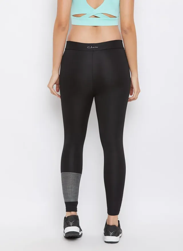 Clovia Snug Fit Active Ankle Tights Black – image 5