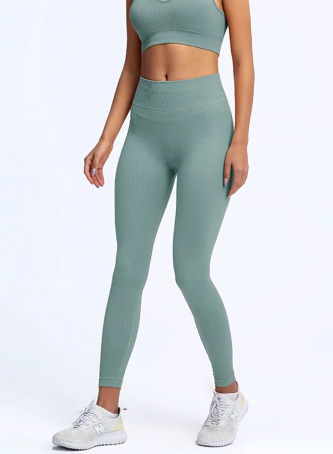 Womens High Waist Tummy Control Contour Workout Leggings