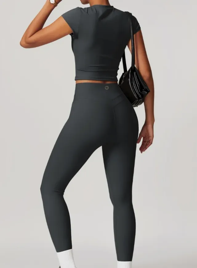 Women's High Waist Tummy Control Contour Workout Leggings – image 5
