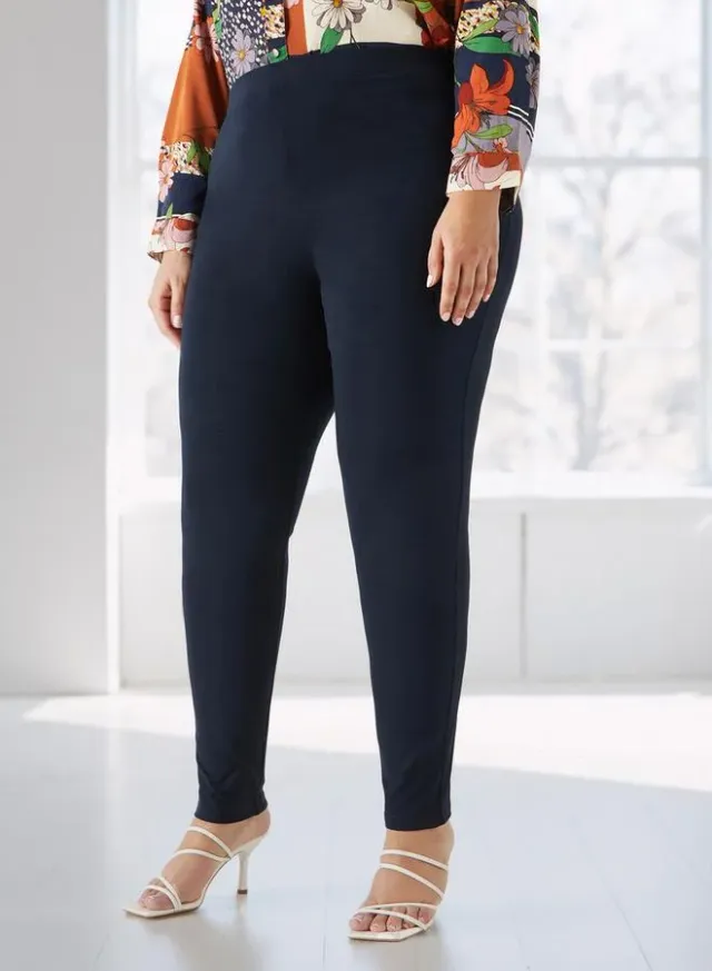 Ulla Popken Plus Size Leggings Elastic Waist