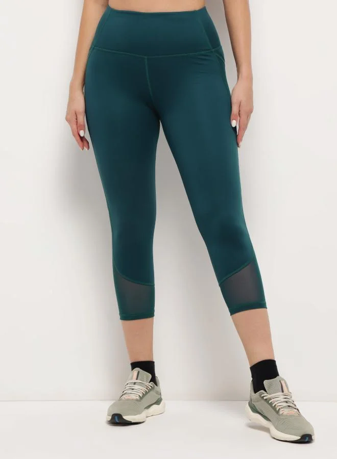 Pocketed 3/4 Leggings Teal