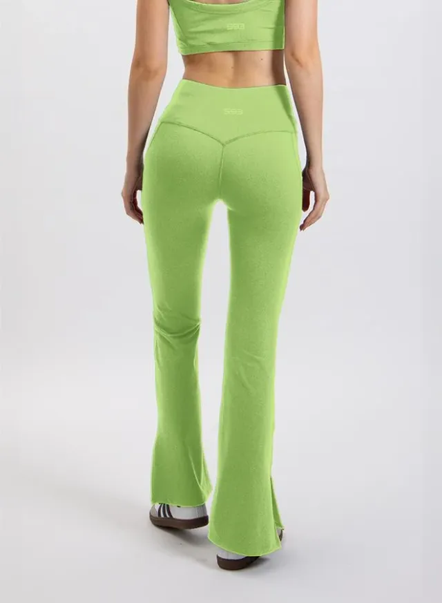 Black Flared Yoga Pants with Elastic Waistband for Women – image 4