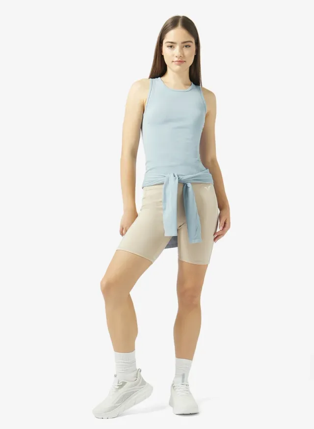 SQUATWOLF Dusty Blue Seamless Contour Tank Top for Women - Training Performance Pullover – image 4