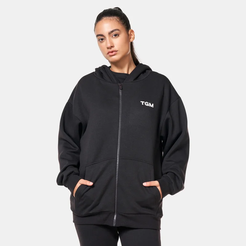 Lounge Printed Full-Zip Hoodie