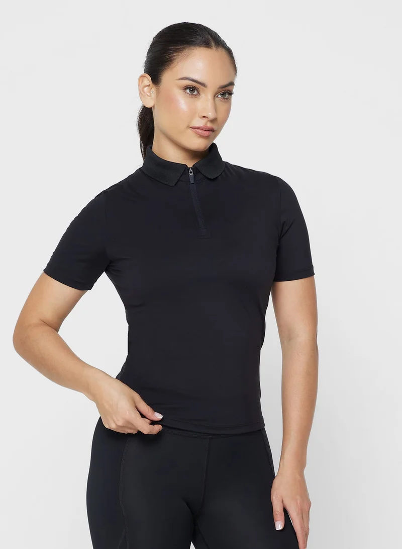 Zip Up Polo Shirt