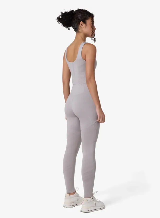 SQUATWOLF Women's Training Tank Top with Built-in Bra - Opal Grey – image 4