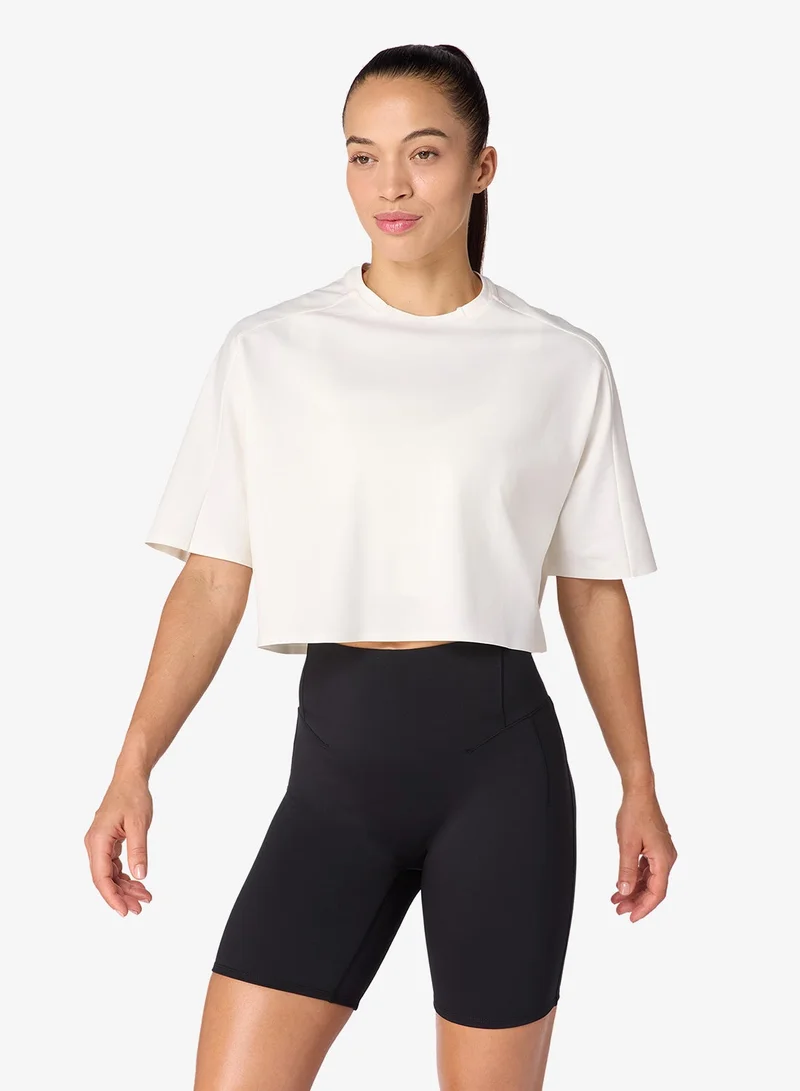 Pima Oversized Crop Gym Tee