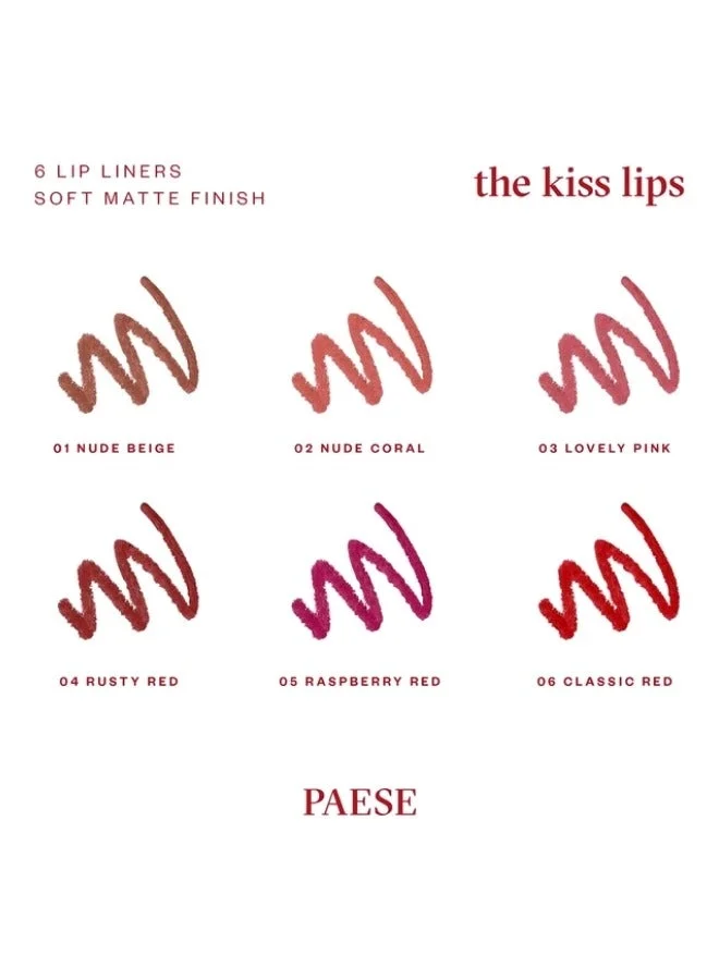 أحمر شفاه سائل Kiss Lips وثنائي محدد الشفاه