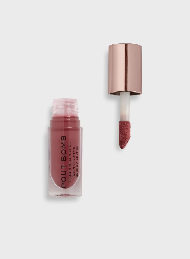 Revolution Pout Bomb Plumping Gloss Dusty Pink