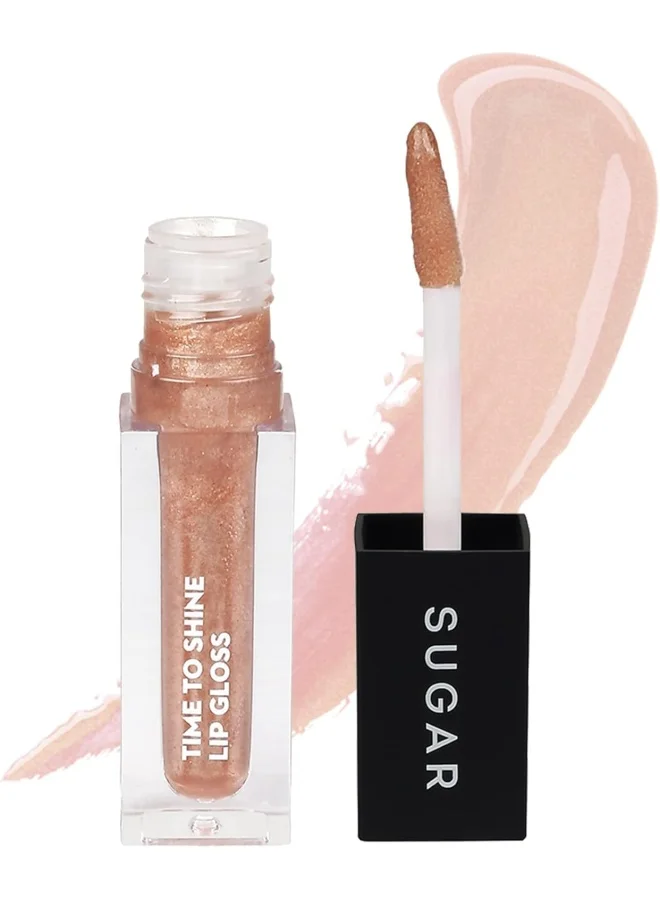 High Shine Lip Gloss with Jojoba Oil, Golden beige with Shimmer