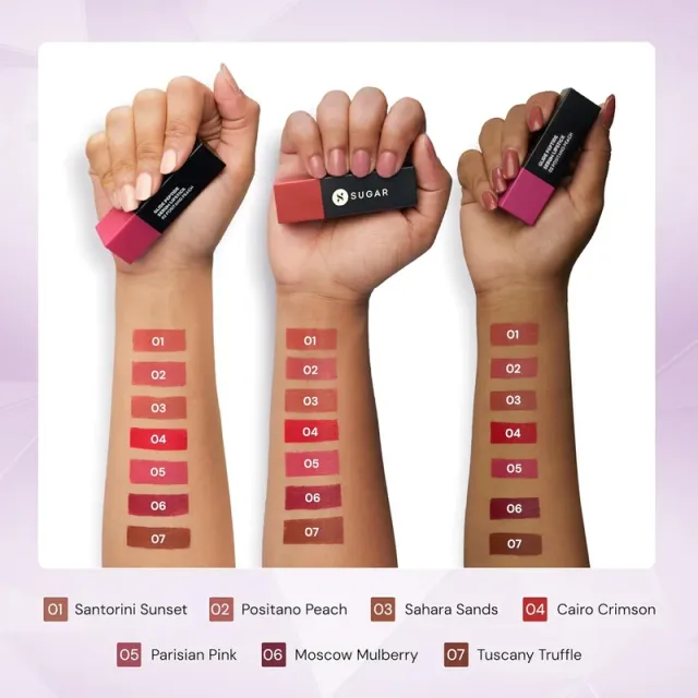 أحمر شفاه سيروم SUGAR Glide Peptide Cairo Crimson – صورة 6