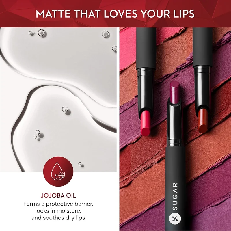أحمر شفاه Matte Attack مقاوم للانتقال Cardinal Pink من SUGAR