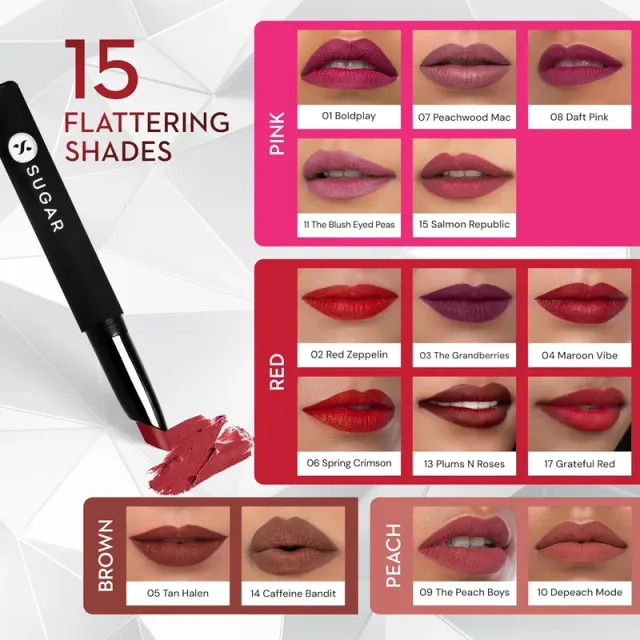 SUGAR Matte Attack Transferproof Lipstick Cardinal Pink – image 4