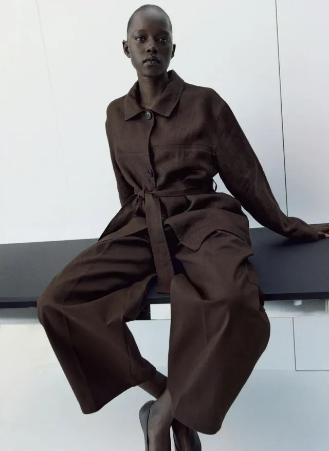 Belted Linen Jacket