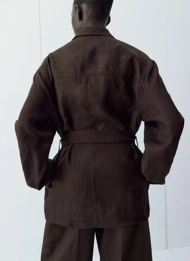 Belted Linen Jacket – image 2