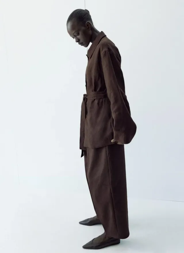 Belted Linen Jacket – image 3