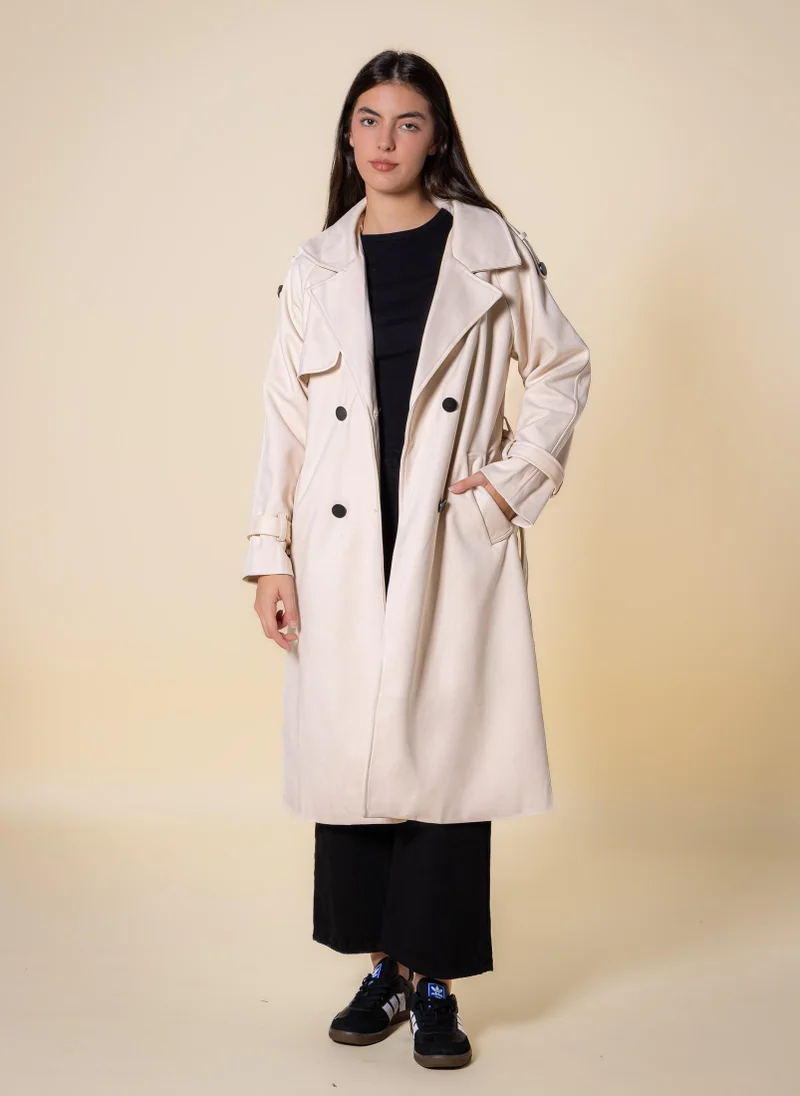 Soft Double-Breasted Coat