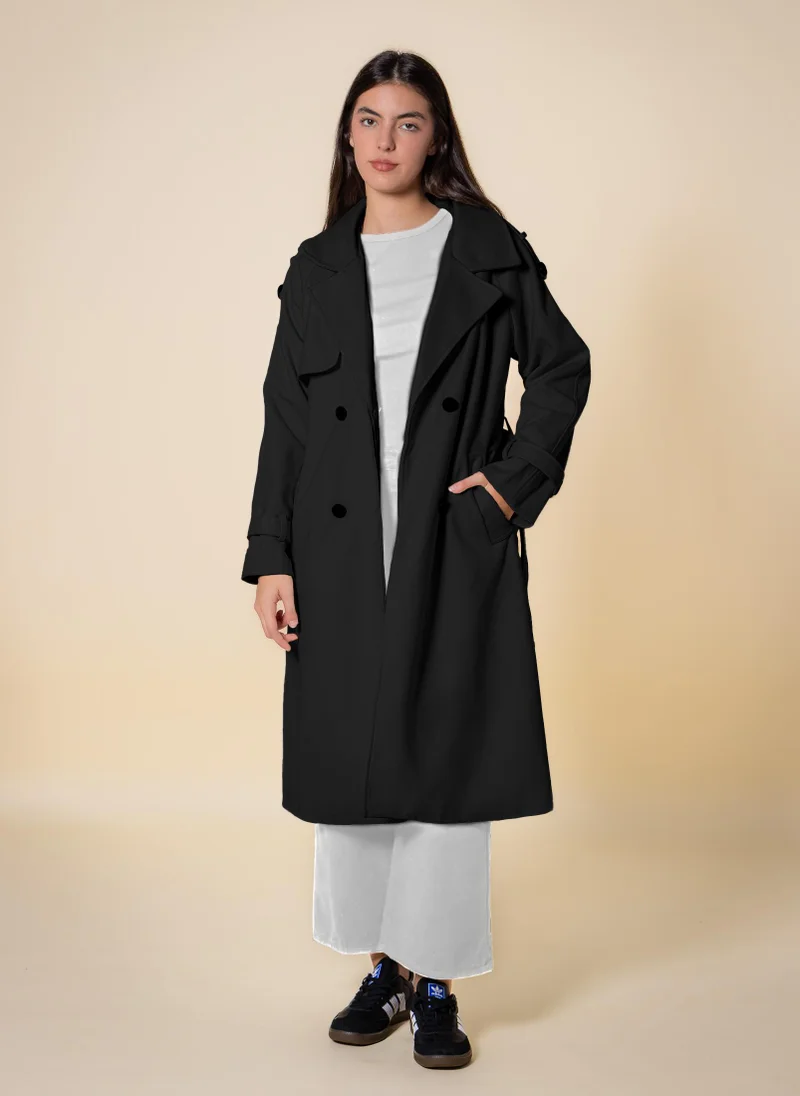 Soft Double-Breasted Coat