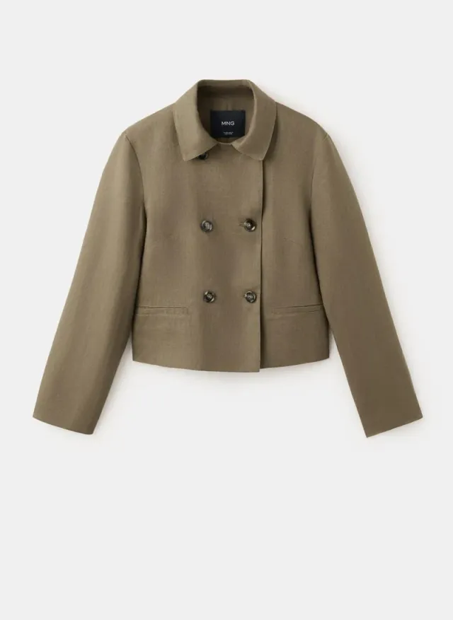 Double-Breasted Linen Jacket – image 6