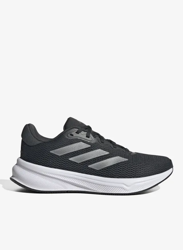 Women's Running Shoes - Carbon/Iron Metallic/Black - Lace-Up - EVA Midsole - Grippy Outsole – image 2