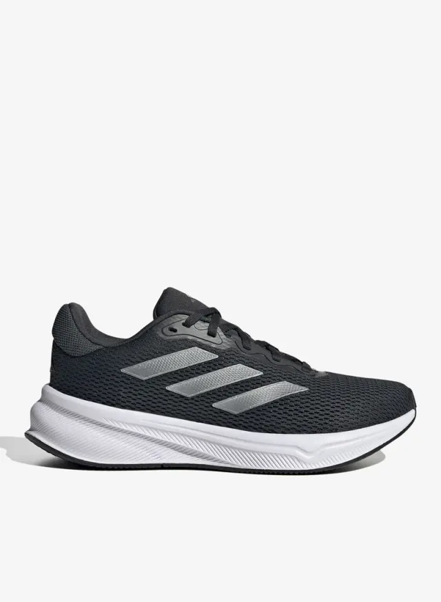 Women's Running Shoes - Carbon/Iron Metallic/Black - Lace-Up - EVA Midsole - Grippy Outsole – image 3