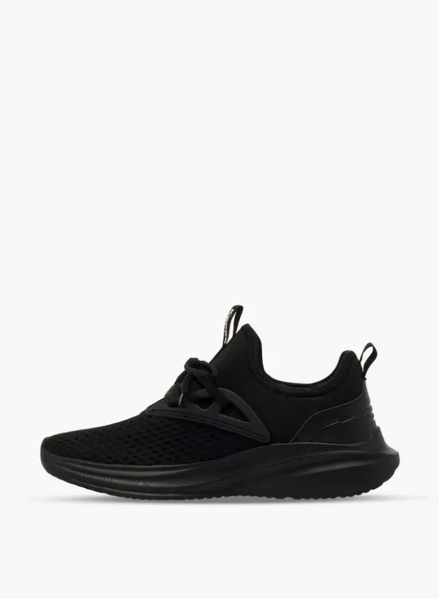 Women's Black Lace-Up Walking Shoes with Cushioned Sole – image 5