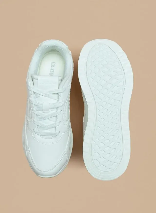 Women's White Canvas Walking Shoes with Lace-Up Closure – image 4