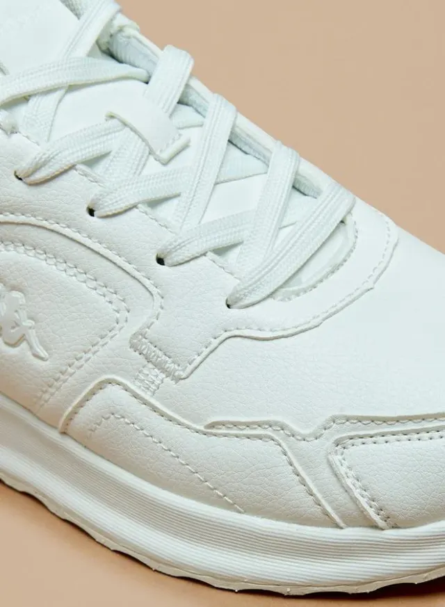 Women's White Canvas Walking Shoes with Lace-Up Closure – image 5