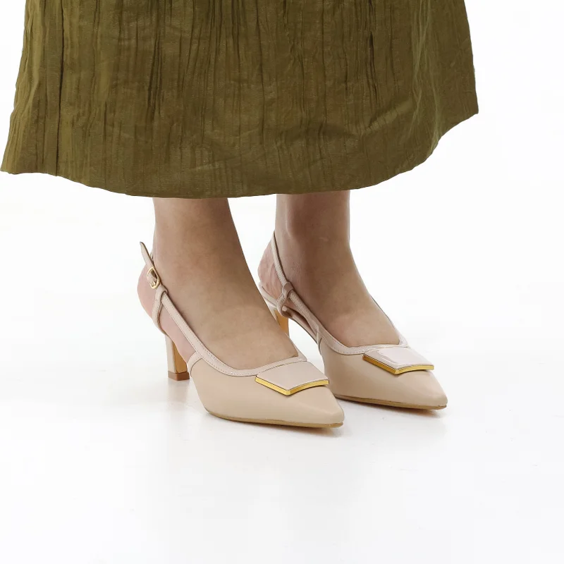 MUSK SLINGBACK 6.5 CM HEEL POINTED TOE