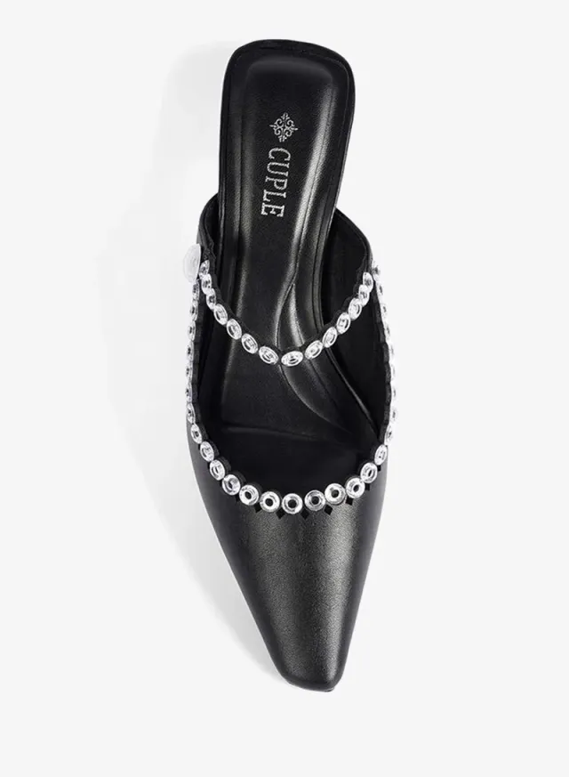 Embellished Slip-On Mules – image 3