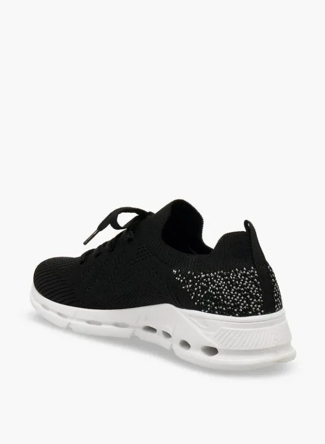 Women's Grey Lace-Up Walking Sneakers - Textile - Regular Fit – image 4
