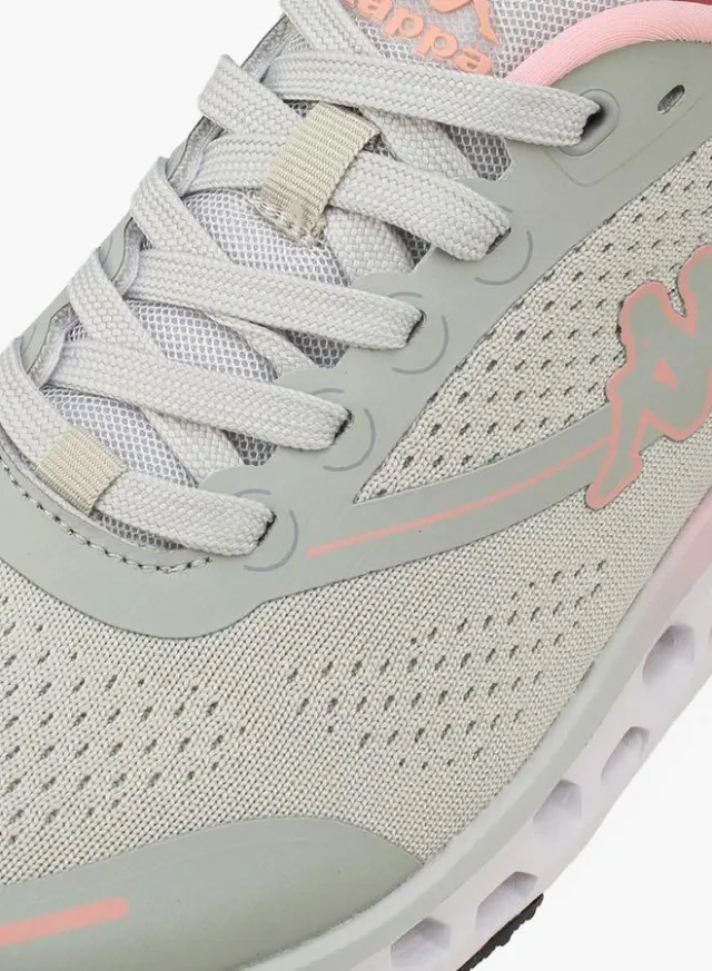 Women's Lace-Up Running Shoes - Grey and Pink – image 4