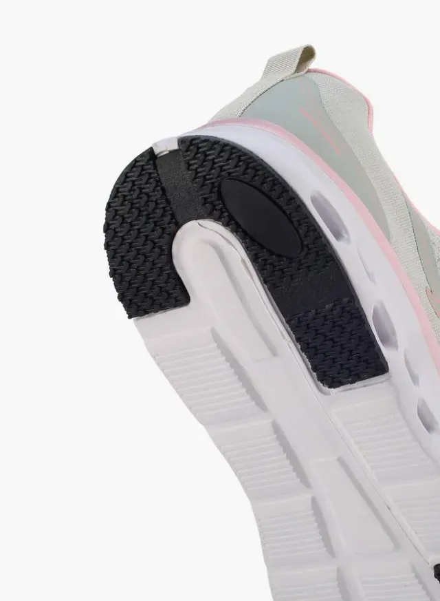 Women's Lace-Up Running Shoes - Grey and Pink – image 5